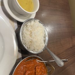 Butter chicken and basmati rice Butter chicken and basmati rice