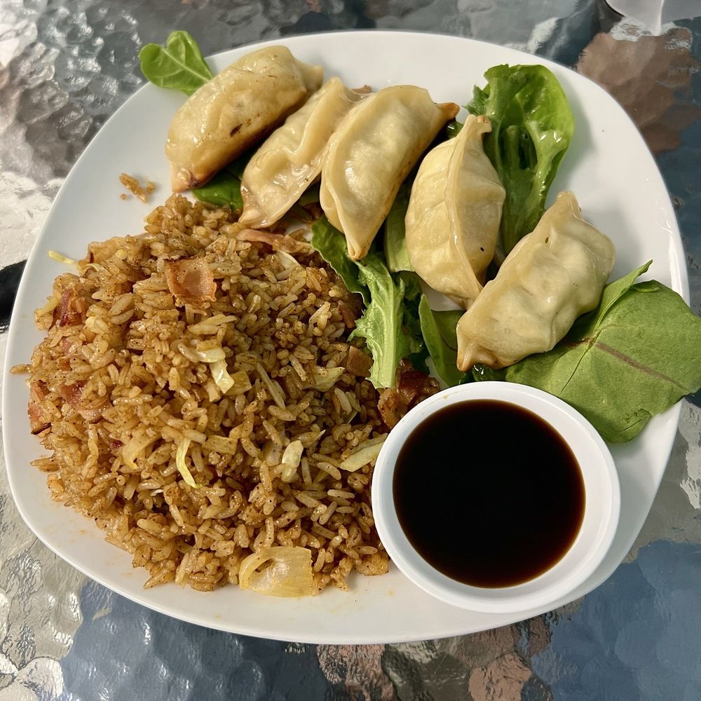 Sweet Corner Cafe - Fried Rice with Gyoza - Comfort Food Near Me - Aiea, Hawaii Sweet Corner Cafe - Fried Rice with Gyoza - Comfort Food Near Me - Aiea, Hawaii