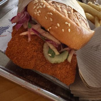 Super Duper Burgers - Fried bird sandwich. Spicy. - Burgers Near Me - Roseville, California