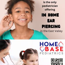 Home Base Pediatrics - In home, hollow needle ear piercing.  No need to go to the tattoo parlor or mall kiosk-I come to you and offer safe, convenient ear piercing