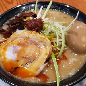 Photo of Artisan Noodle Tatsuki - San Diego, CA, United States. Red spicy miso ramen with egg