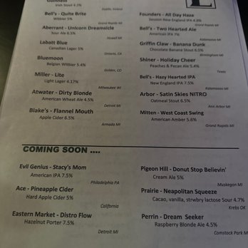 Label Kitchen + Bar - Draft menu - American Near Me - Brighton, Michigan