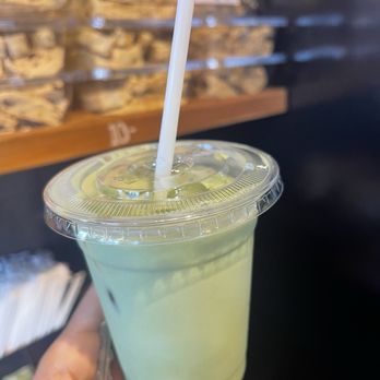Divine Bean Coffee - 16oz Iced Matcha Latte - Coffee Roasteries Near Me - Rockaway Beach, Oregon Divine Bean Coffee - 16oz Iced Matcha Latte - Coffee Roasteries Near Me - Rockaway Beach, Oregon