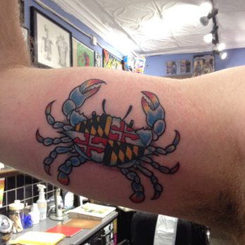 New York Hardcore Tattoo - Maryland Flag/Crab - May 2014 - Tattoo Near Me - New York, New York New York Hardcore Tattoo - Maryland Flag/Crab - May 2014 - Tattoo Near Me - New York, New York