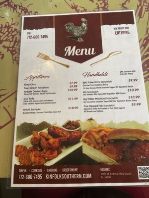Menu photo 1 Kinfolks Southern Kitchen Stuart, FL
