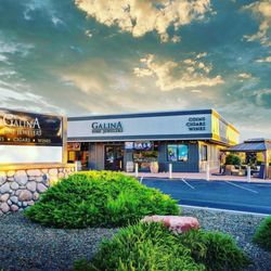 Galina Fine Cigars - Store front with an outdoor smoking lounge