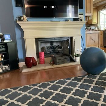 27 Diamonds Interior Design - Fireplace/tv before remodel - Interior Design Near Me - Anaheim, California