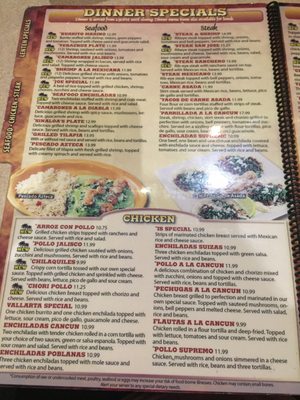 Menu photo 4 Cancun Mexican Restaurant Crescent Springs, KY
