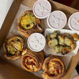 Pinwheels and garlic knots