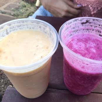 Coconut Corner - Left milkshake right was smoothie - Thai Near Me - Waimea, Hawaii