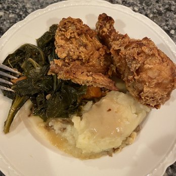 Lucky 32 Southern Kitchen - My fried chicken meal reheated the next day- still looked and tasted delicious - New American Near Me - Greensboro, North Carolina