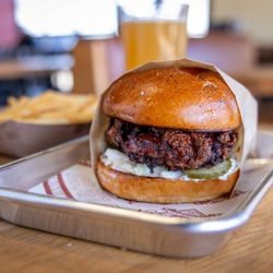 Great Basin Brewing Co. - Minden - Crispy Chicken Sandwich with coleslaw and pickles