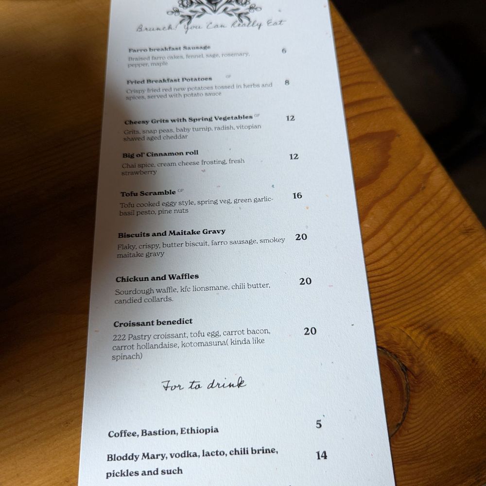 Mother's Day brunch menu. Mother's Day brunch menu.