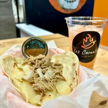 Los Carnales Taco Shop - a taco and a drink - Mexican Near Me - Abilene, Texas