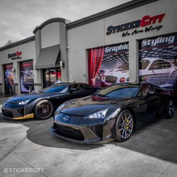 Photo of Sticker City - Sherman Oaks, CA, US. Not just 1 but 2 Lexus LFAs.