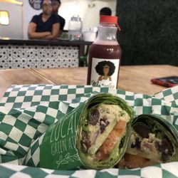 "Bad n Boujee" Tuna wrap. Albacore tuna, dried greek yogurt, cranberries, cucumber, red onions.