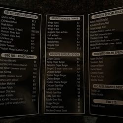 BBQ Nite - Menu.
