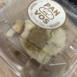 Pistachio donut -- it was tough. Pistachio donut -- it was tough.