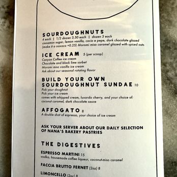 Nana's Westerly - Menu - Bakeries Near Me - Westerly, Rhode Island