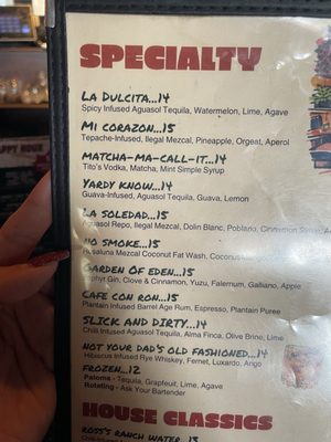 Menu photo 4 Jethro’s Cocktail Lounge Houston, TX