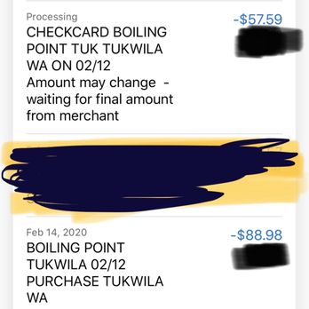 Boiling Point - Why is my money spread twice - Taiwanese Near Me - Tukwila, Washington Boiling Point - Why is my money spread twice - Taiwanese Near Me - Tukwila, Washington