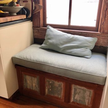 Custom Draperies & Upholstery - Window seat cushion made to fit perfectly - Furniture Reupholstery Near Me - Houston, Texas Custom Draperies & Upholstery - Window seat cushion made to fit perfectly - Furniture Reupholstery Near Me - Houston, Texas