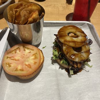 Firehouse Grill - Teriyaki chicken sandwich and Saratoga chips - Bars Near Me - Blue Ash, Ohio Firehouse Grill - Teriyaki chicken sandwich and Saratoga chips - Bars Near Me - Blue Ash, Ohio