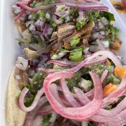 Carnitas And Chicharones - My favorite! Carnitas tacos fresh and a lot of meat and $3 each !!! Very good next time ima come by to grab some chicharrones !