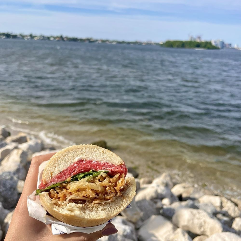Beef carpaccio sandwich