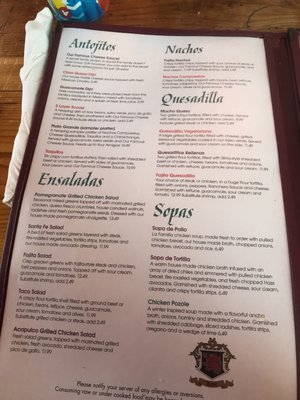Menu photo 2 Acapulco Mexican Restaurant Andover, MN
