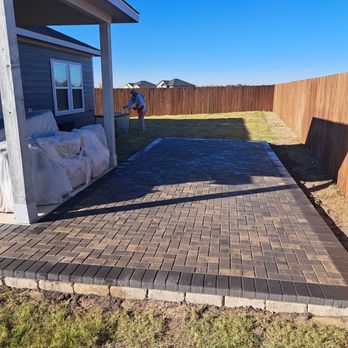 System Pavers - pavers installed on a patio - Landscaping Near Me - Richardson, Texas