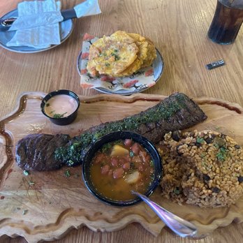 Pal Campo Restaurant - Great steak with all of the trimmings plus tostones. - Latin American Near Me - Orlando, Florida