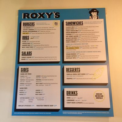 Menu photo 6 Roxy's Arcade Cambridge, MA