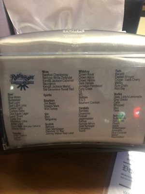 Menu photo 1 Rusty Spur Steakhouse And Saloon Vernon, TX