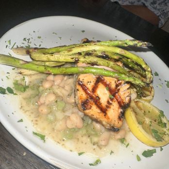 Ristorante Carmelo - Grilled Salmon w/ Asparagus & White Bean Salad - Italian Near Me - Orange Beach, Alabama