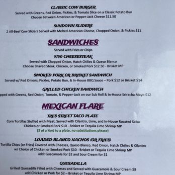 Flavor on 51 - a menu for a mexican restaurant - Food Trucks Near Me - Weatherford, Texas