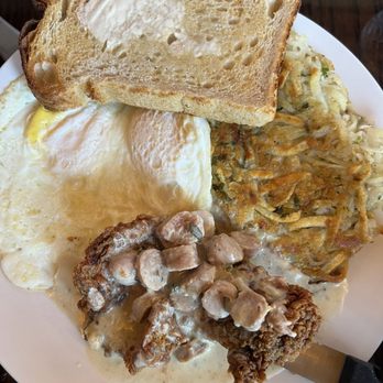 Americana - Chicken fried chicken w eggs over medium - American Near Me - Santa Rosa, California