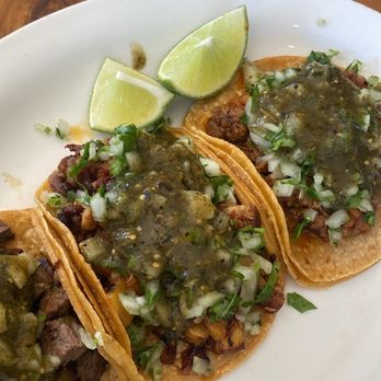 Mercado 925 - Left to right: carne asada, al pastor, and picadillo tacos - Mexican Near Me - Berkeley, California Mercado 925 - Left to right: carne asada, al pastor, and picadillo tacos - Mexican Near Me - Berkeley, California