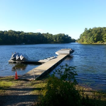 Panther Lake Camping Resort - The boat dock by beach 1 - Resorts Near Me - Andover, New Jersey