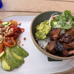 Lunch Special: Avocado Salad + Rice Bowl w/ Brisket
