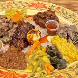 Queen of Sheba - Queen's Platter with Queens Beef Tibs