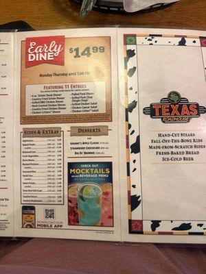 Menu photo 7 Texas Roadhouse Oceanside, CA