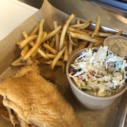 Erica Davis Lowcountry - Fresh Fried Flounder, fries, and cole slaw.