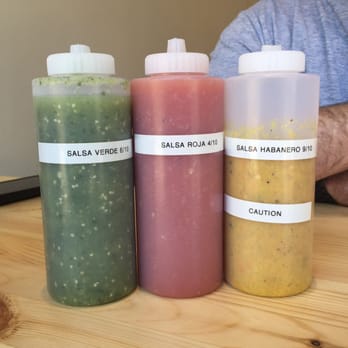Me Gusta Tacos - Salsa selection. The Habanero was amazing. - Tacos Near Me - Henderson, Nevada Me Gusta Tacos - Salsa selection. The Habanero was amazing. - Tacos Near Me - Henderson, Nevada