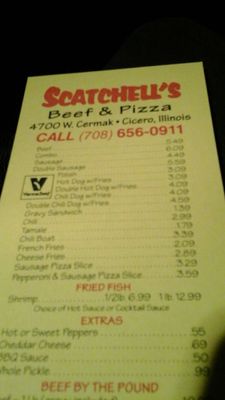 Menu photo 2 Scatchell's Beef & Pizza Cicero, IL