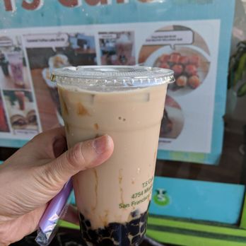 TS Cafe - Lavender milk tea - 3.5 stars. Subtle flavor, more like a great classic milk tea! Boba soft, but stuck together. Sun afternoon 2019-06-23 - Sandwiches Near Me - San Francisco, California