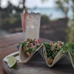 Holbox Dream - Fish tacos and Paloma