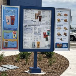 Drive thru menu