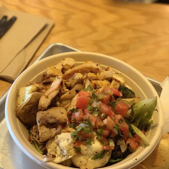 Aubergine Kitchen - Chicken Almond-Wild Rice Bowl - Mediterranean Near Me - Orem, Utah