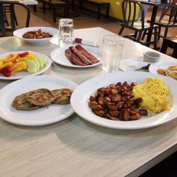 Chicago Waffles - Turkey sausage and bacon, with dice potatoes...delicious - Breakfast & Brunch Near Me - Chicago, Illinois